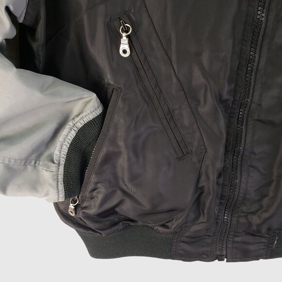 Vintage Harley-Davidson Bomber Jacket With Embroidered Logos Zip Pockets Mens M - Picture 7 of 12